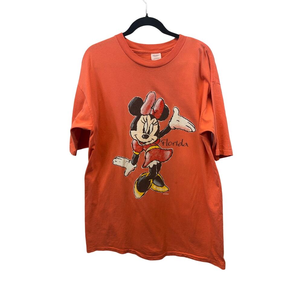 Velva Sheen Walt Disney MINNIE MOUSE  coral Sz large T-Shirt